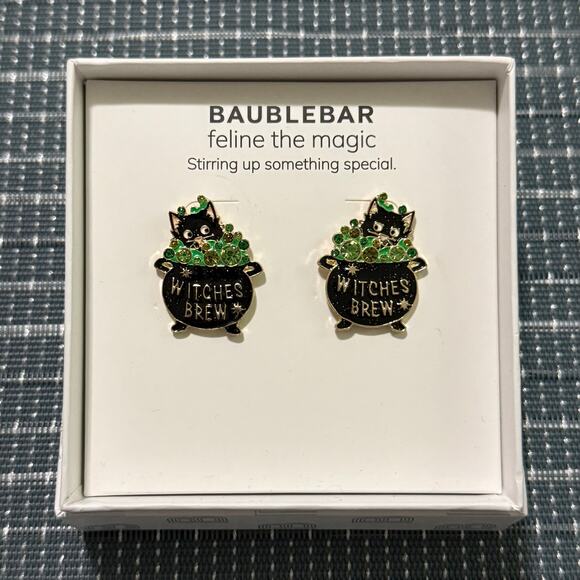 NEW | BAUBLEBAR | Feline the Magic Witches Brew Halloween Earrings - Picture 1 of 1